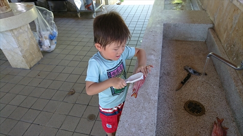 25日・次男初めての釣り！